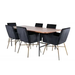 Uno t Spisebordssæt - Sort, Kobber og Natur