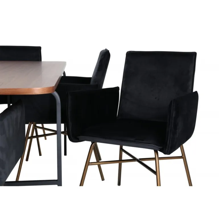 Uno t Spisebordssæt - Sort, Kobber og Natur