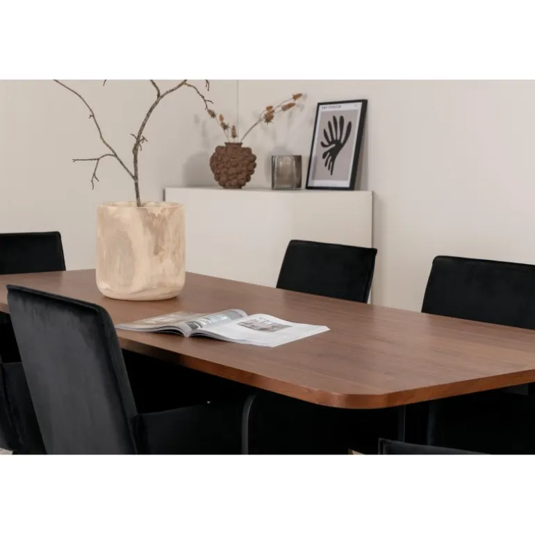 Uno t Spisebordssæt - Sort, Kobber og Natur