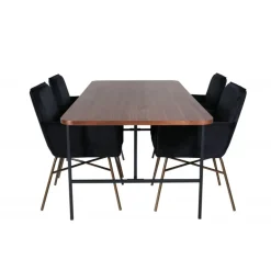 Uno t Spisebordssæt - Sort og Kobber