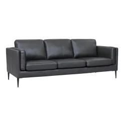 Valencia 3 pers. sofa læder Sort
