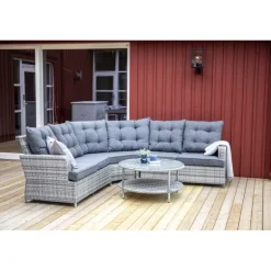 Valencia Hjørnesofa Sæt - Grå