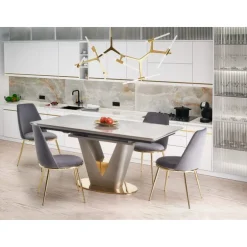 VALENTINO bord lys Grå/guld