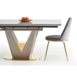 VALENTINO bord lys Grå/guld