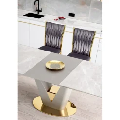 VALENTINO bord lys Grå/guld