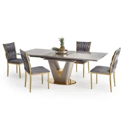 VALENTINO bord lys Grå/guld