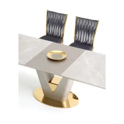 VALENTINO bord lys Grå/guld