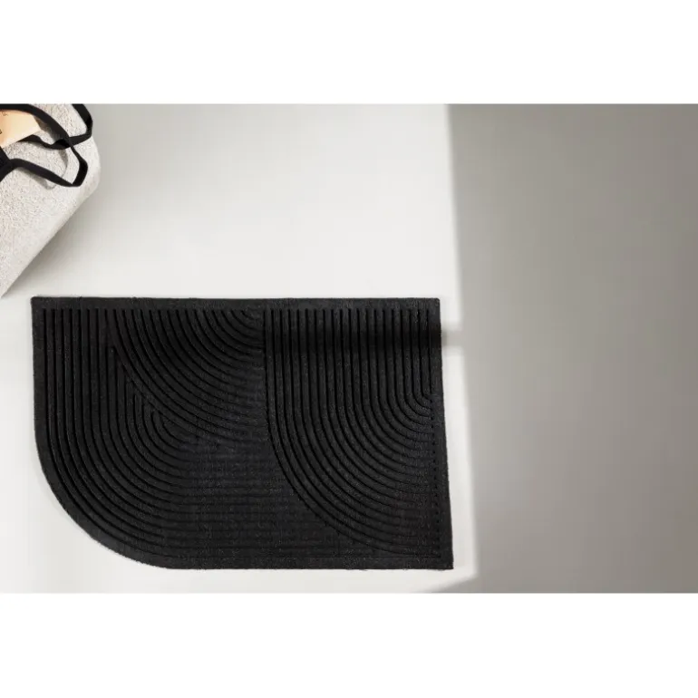 Valentino Tæppe - Sort og Natur