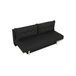 Vega sovesofa - 187 X 90 cm - Sort Portland 100 og vendbar hynde