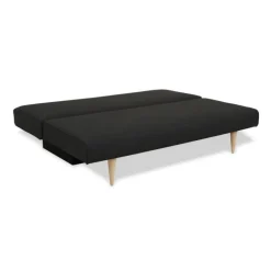 Vega sovesofa - 187 X 90 cm - Sort Portland 100 og vendbar hynde