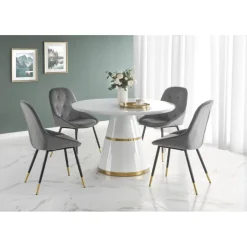 VEGAS - top - Hvid, ben - Hvid/guld