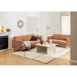 VegaStone Marmor sofabord - Latte lakeret marmor - 90x90 cm