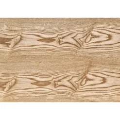 VELDON Spisebord med udtræk, - top - Natur eg, ben - Sort