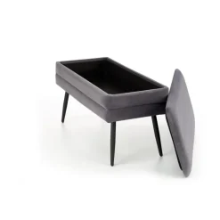 VELVA Bænk - Grå/Sort