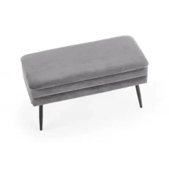 VELVA Bænk - Grå/Sort