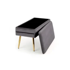 VELVA bænk Grå/guld