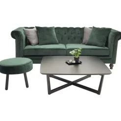 Velvet 3 personers Sofa - Grøn og Natur