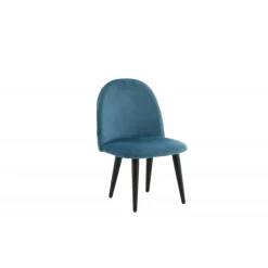 Velvet Børnestol - Sort og Blå