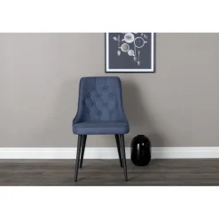 Velvet Deluxe Spisebordsstol - Blå