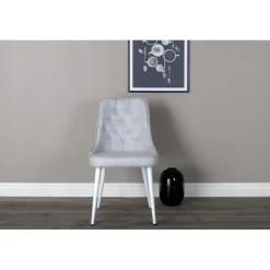 Velvet Deluxe Spisebordsstol - Hvid