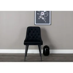 Velvet Deluxe Spisestuestol - Sort