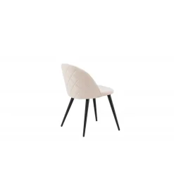 Velvet Spisebordsstol - Beige velour