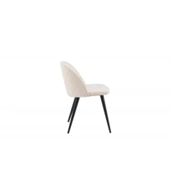 Velvet Spisebordsstol - Beige velour