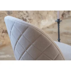 Velvet Spisestol - Beige velour