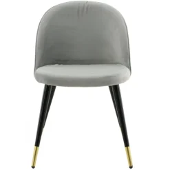 Velvet Spisestol - Grå Velour