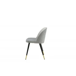 Velvet Spisestol - Grå Velour