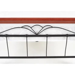 VERONICA Seng 90x200 cm - Antik Kirsebær og Sort