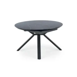 VERTIGO Udvidelsesbord, - Top - Sort Marmor, Ben - Sort