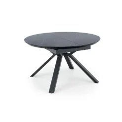 VERTIGO Udvidelsesbord, - Top - Sort Marmor, Ben - Sort