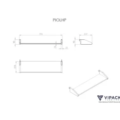 Væghylde til PINO seng – grå fyrretræ