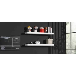 Væghylder 2 stk. – Robin, hvid, 100 × 24 cm