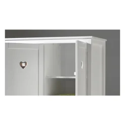 Vægthylle til garderobeskab – Amori, hvid