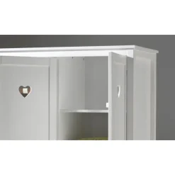 Vægthylle til garderobeskab – Amori, hvid