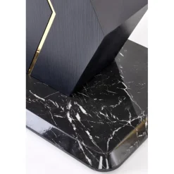 VINCENZO bord Hvid marmor, ben Sort/guld