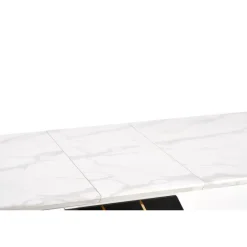 VINCENZO bord Hvid marmor, ben Sort/guld