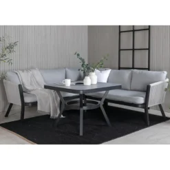 Virya Have Hjørnesofa Sæt - Sort,Grå