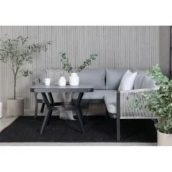 Virya Have Hjørnesofa Sæt - Sort,Grå