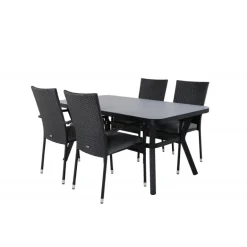 Virya Loungesæt - Havemøbelsæt - Sort,Grå