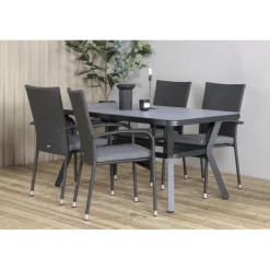 Virya Loungesæt - Havemøbelsæt - Sort,Grå