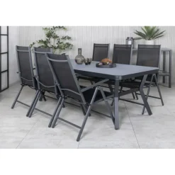 Virya Loungesæt - Havemøbelsæt - Sort,Grå