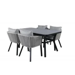 Virya Loungesæt - Havemøbelsæt - Sort,Grå