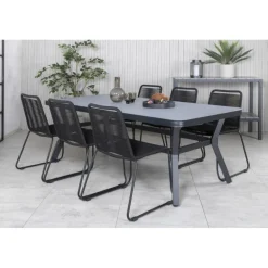 Virya t Loungesæt - Havemøbelsæt - Sort,Grå