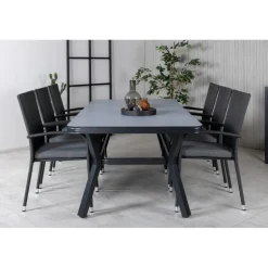 Virya t Loungesæt - Havemøbelsæt - Sort,Grå