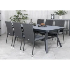 Virya t Loungesæt - Havemøbelsæt - Sort,Grå