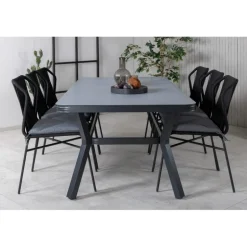 Virya t Loungesæt - Havemøbelsæt - Sort,Grå