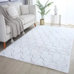 Vision Kortluvet tæppe Skandinavisk - Sølv